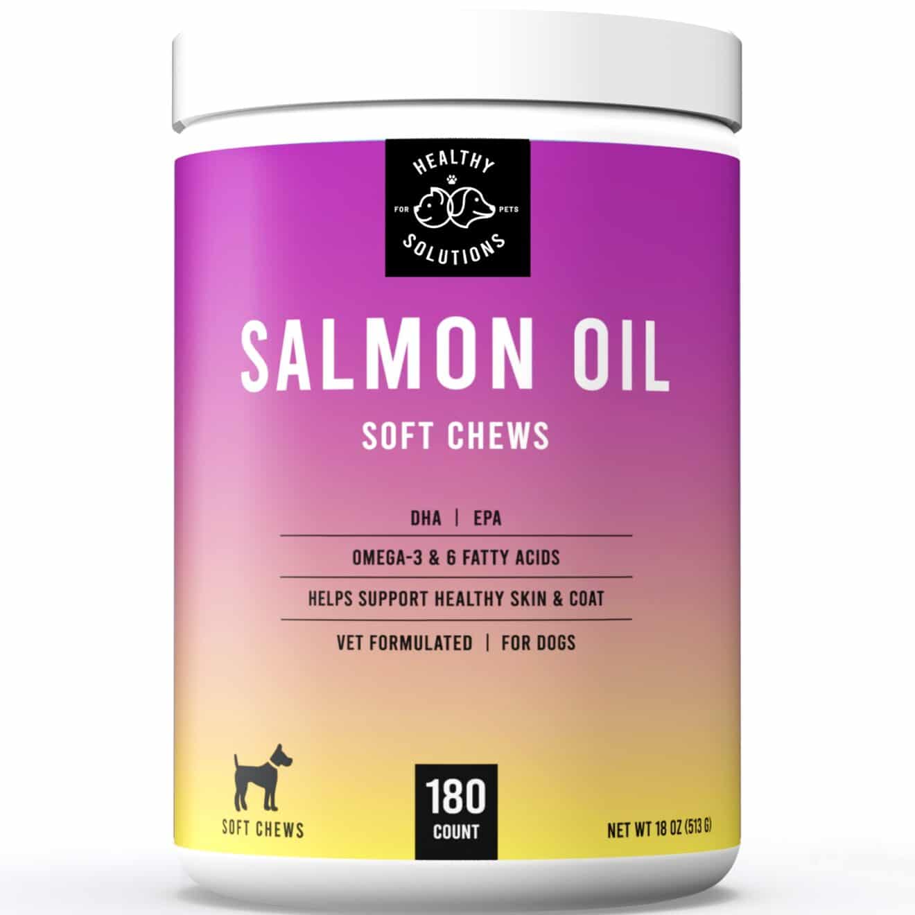 Cat & Dog Supplements for Skin & Coat Salmon Oil Soft Chews Healthy