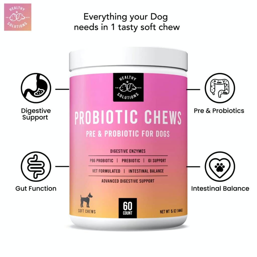 Cat and Dog Probiotics & Prebiotics Digestive Enzymes Soft Chew